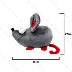 عروسک موش چشم قلبی طوسی