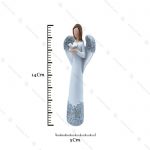 مجسمه دکوری رزینی فرشته بال دار با پرنده