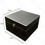 صندوقچه چوبی مشکی طرح قلب دار سایز بزرگ