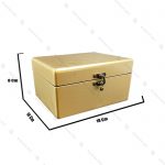 صندوقچه چوبی طلایی متالیک ساده