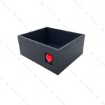 جعبه چوبی مشکی با قلب قرمز سایز متوسط