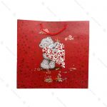 بگ هدیه قرمز طرح خرس با قلب