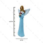 مجسمه رزینی فرشته قلب بدست آبی
