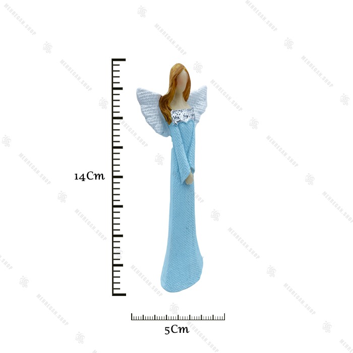 مجسمه دکوری فرشته آبی سایز کوچک