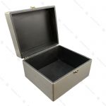 صندوقچه چوبی نقره ای ساده