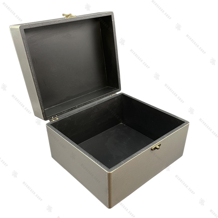 صندوقچه چوبی نقره ای ساده