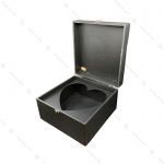 صندوقچه چوبی مشکی طرح قلب دار سایز بزرگ