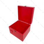 صندوقچه قرمز طرح قلب برجسته سایز بزرگ