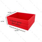 باکس هدیه چوبی قرمز سایز متوسط