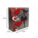 بگ کادویی فانتزی طرح دار طوسی