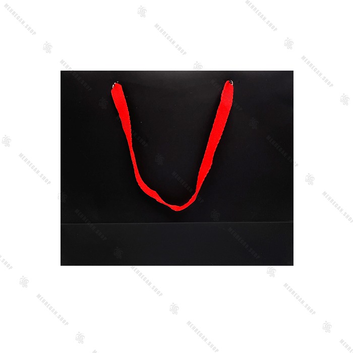 بگ کادوئی مشکی با بند قرمز