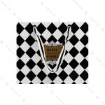 بگ کادوئی کوتاه مدل شطرنجی سیاه و سفید