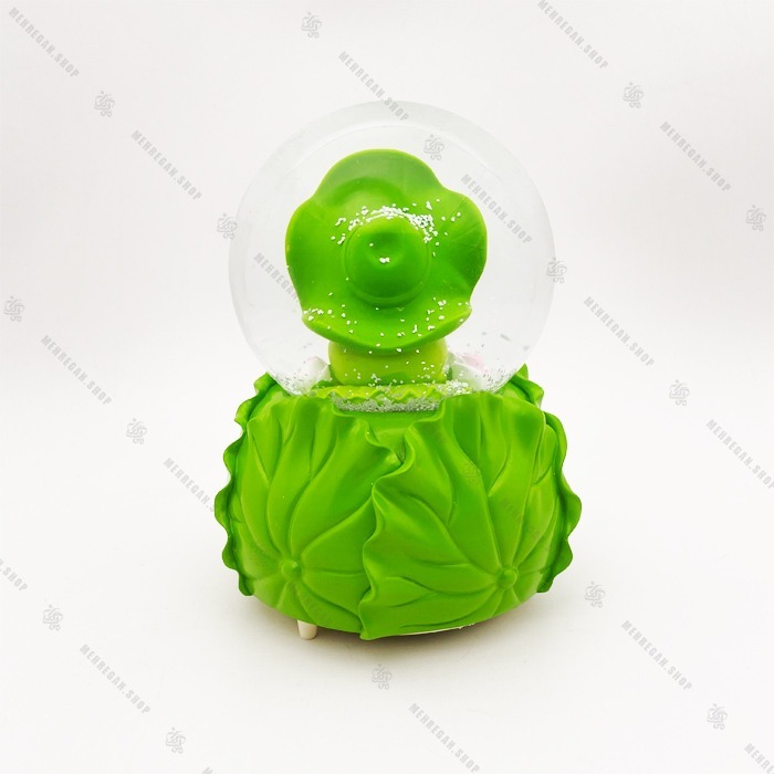 گوی موزیکال برفی فول مدل قورباغه