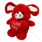 عروسک موش قرمز پولیشی با قلب