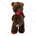 عروسک پولیشی خرس ایستاده با قلب بنفش