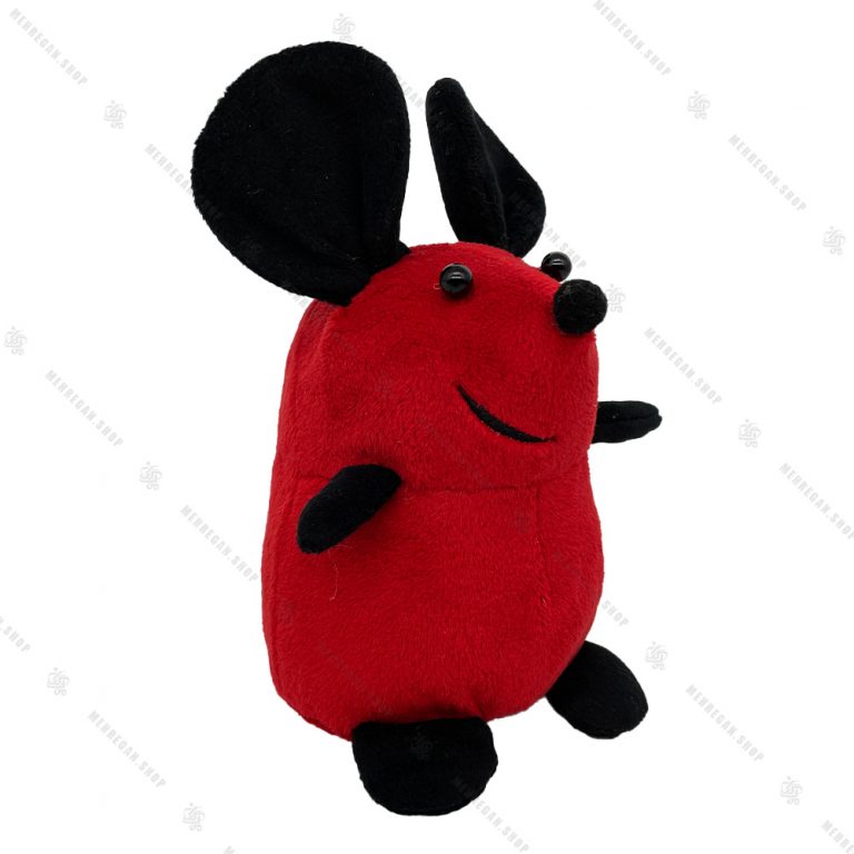 عروسک موش ایستاده قرمز 17 سانتی متری