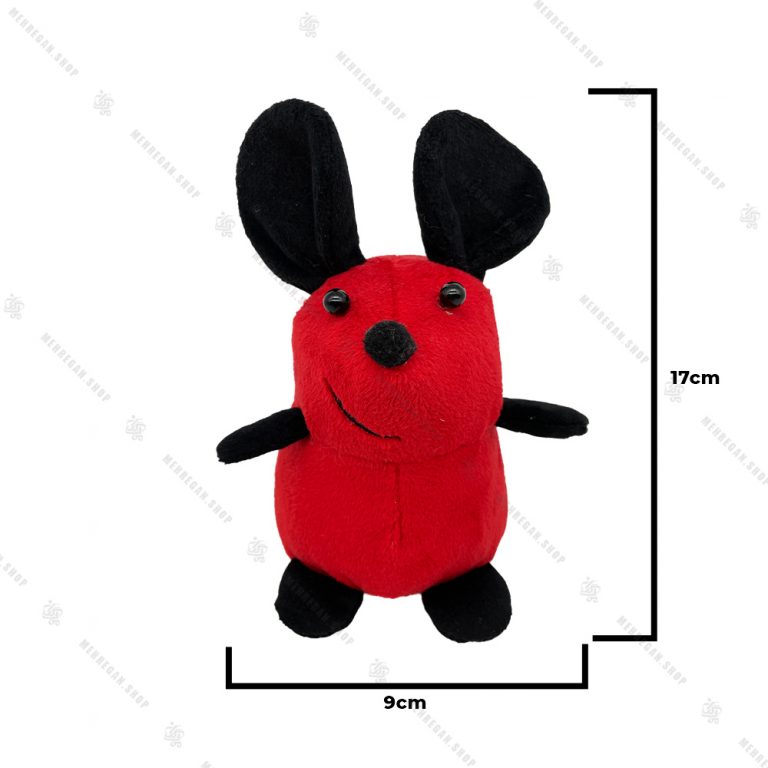 عروسک موش ایستاده قرمز 17 سانتی متری