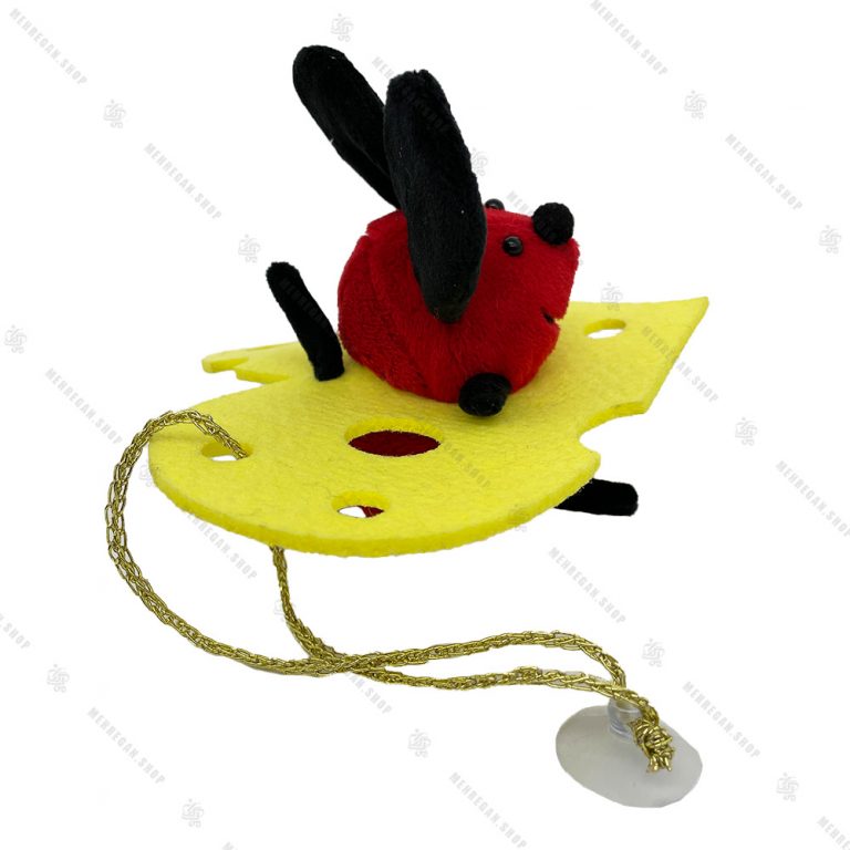 آویز عروسک پولیشی موش قرمز و پنیر