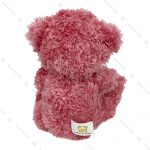 عروسک پولیشی خرس نشسته قلب دار صورتی