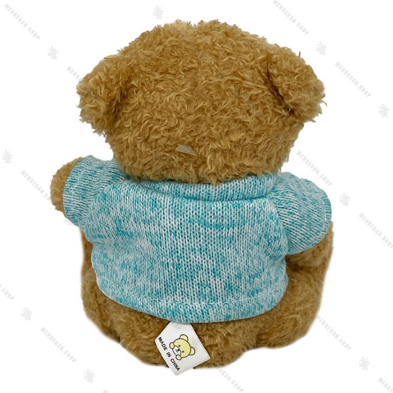 عروسک پولیشی خرس پلیور آبی