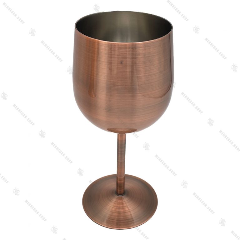 ست گیلاس پایه بلند استیل مسی