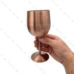 ست گیلاس پایه بلند استیل مسی