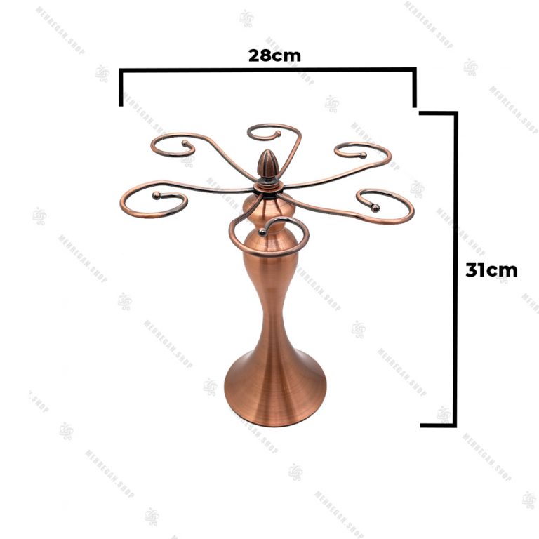 ست گیلاس پایه بلند استیل مسی