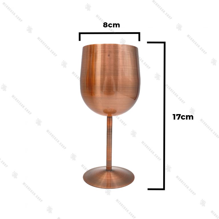 ست گیلاس پایه بلند استیل مسی