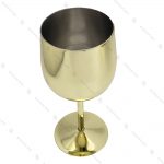 ست گیلاس پایه بلند استیل طلایی