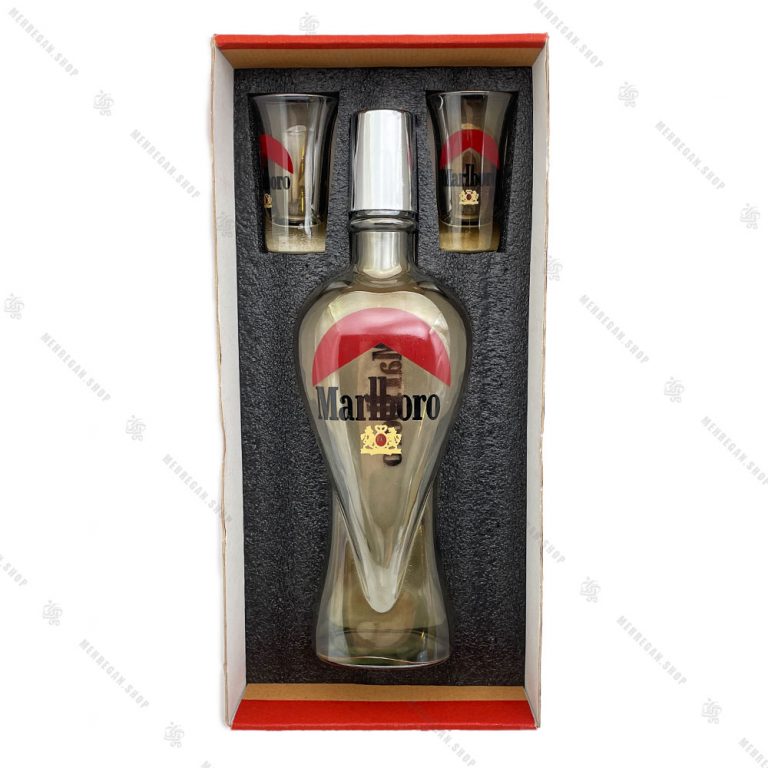 ست نوشیدنی با بطری شفاف طرح Marlboro