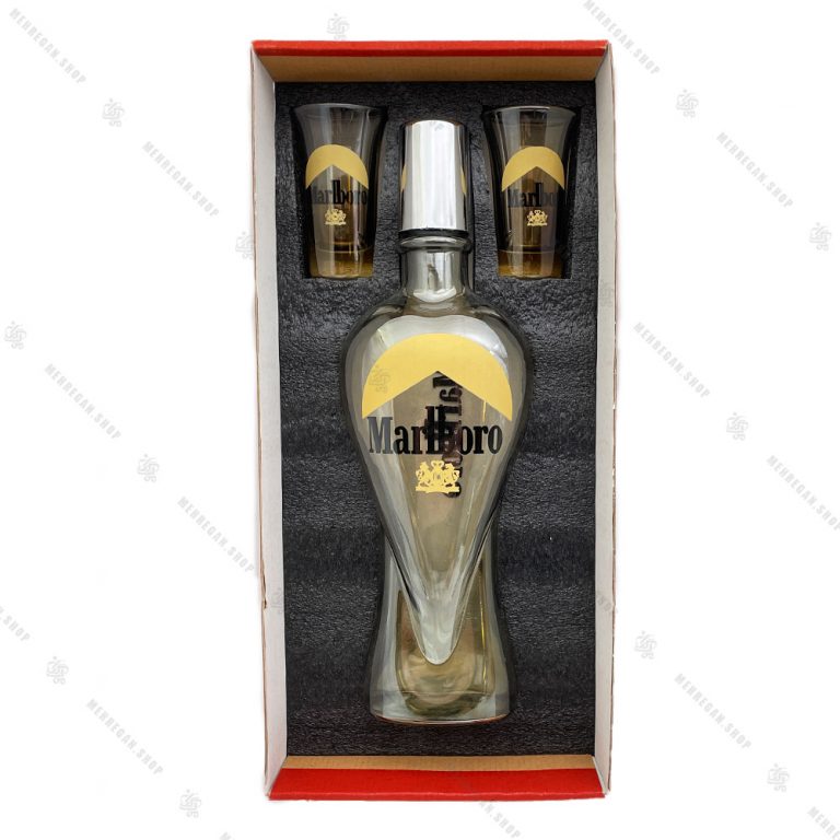 ست نوشیدنی با بطری شفاف مدل گرین اپل-Green Apple