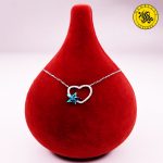 گردنبند نقره زنانه طرح قلب و ستاره 3.51 گرمی