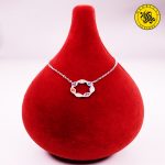 گردنبند نقره زنانه طرح ستاره زنجیری 3.08 گرمی