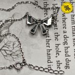 گردنبند نقره زنانه طرح پاپیون 3.84 گرمی