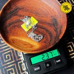 گردنبند نقره زنانه طرح قلب با نگین درشت 2.37 گرمی