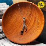 گردنبند نقره زنانه طرح نت موسیقی 3.16 گرمی