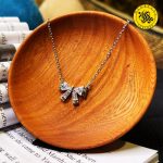 گردنبند نقره زنانه طرح پاپیون 3.84 گرمی