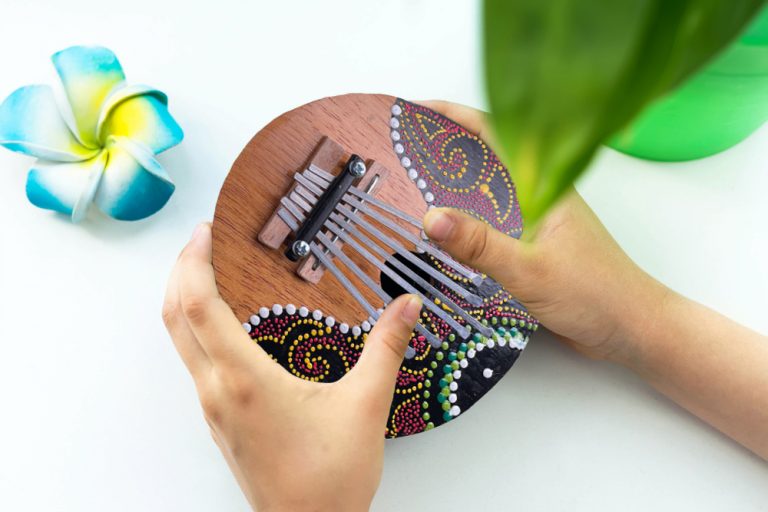 ساز آفریقایی کالیمبا مدل پوست نارگیل هفت تیغه