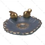 ست ظروف هفت سین 9 پارچه طرح پرنده سرمه ای