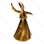 مجسمه رزینی دکوری طرح رقص سماع مدل صوفی طلایی