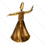 مجسمه رزینی دکوری طرح رقص سماع مدل صوفی طلایی