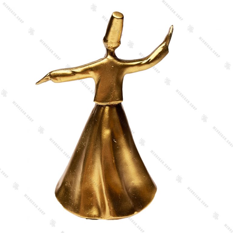 مجسمه رزینی دکوری طرح رقص سماع مدل صوفی طلایی