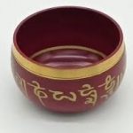 کاسه تبتی قرمز سایز 2 ده سانتی متری