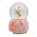 گوی برفی فول طرح خرس تاج به سر