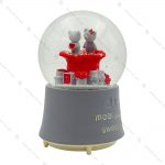 گوی برفی فول طرح گل رز و خرس