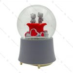 گوی برفی فول طرح گل رز و خرس