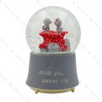 گوی برفی فول طرح گل رز و خرس