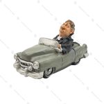 مجسمه ماشین طوسی وکیل Antique Car & Lawyer