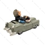 مجسمه ماشین طوسی وکیل Antique Car & Lawyer