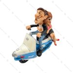 مجسمه مرد و زن موتور سوار